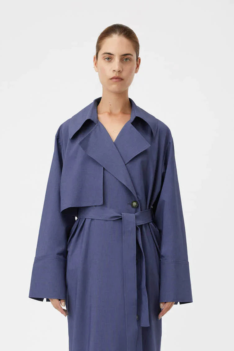 Camilla and Marc Haze Shirtdress/Trench - Blue