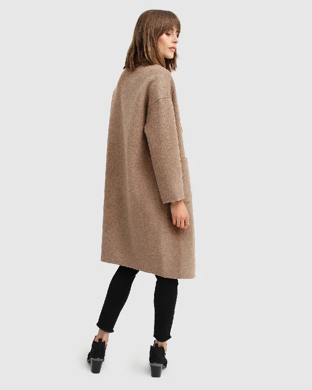 Publisher Double-Breasted Wool Blend Coat - Oat