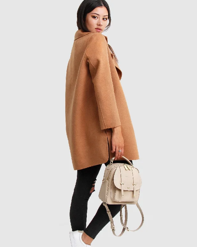 NEW FIT Ex-Boyfriend Wool Blend Oversized Jacket - Camel