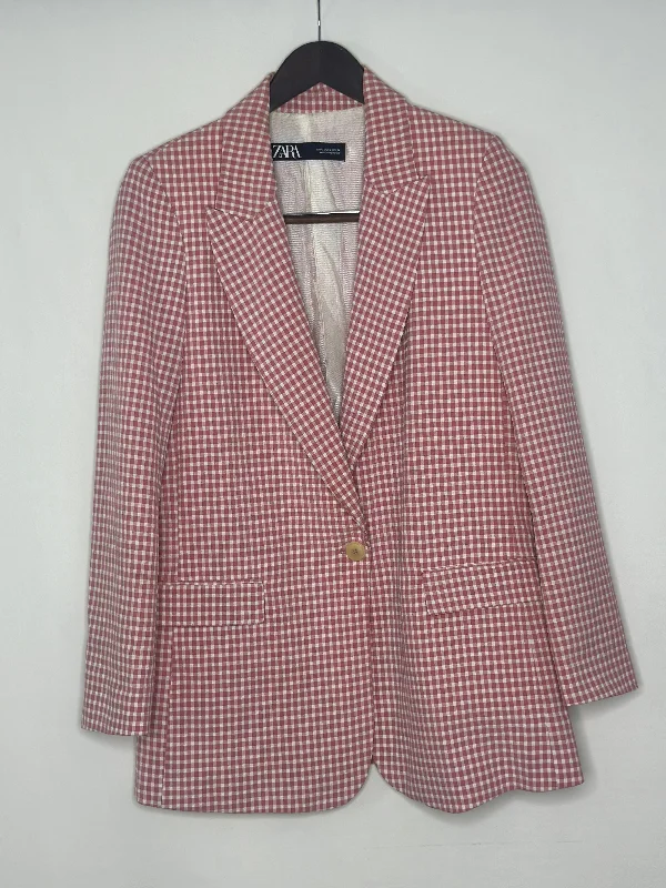 Women's Pink Checks Blazer