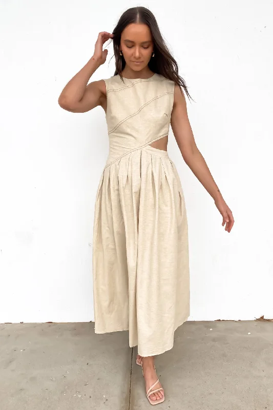 Colson Midi Dress Beige