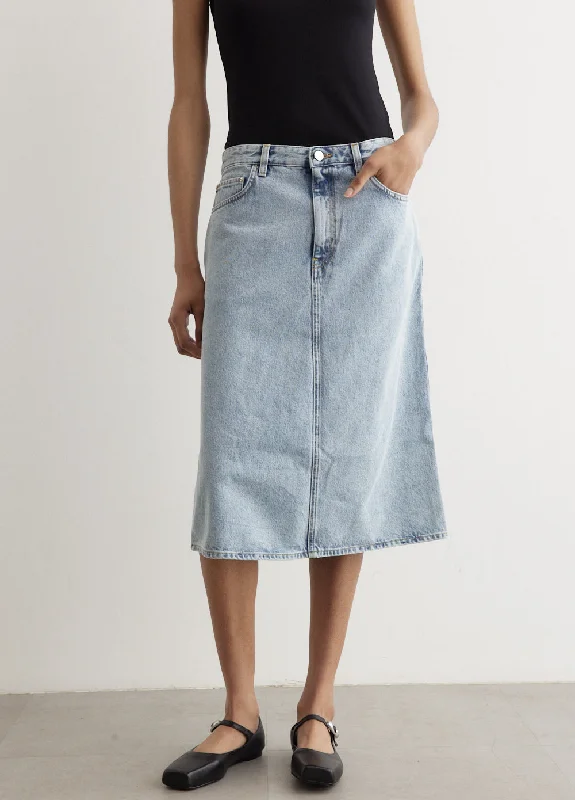 Denim Midi Skirt