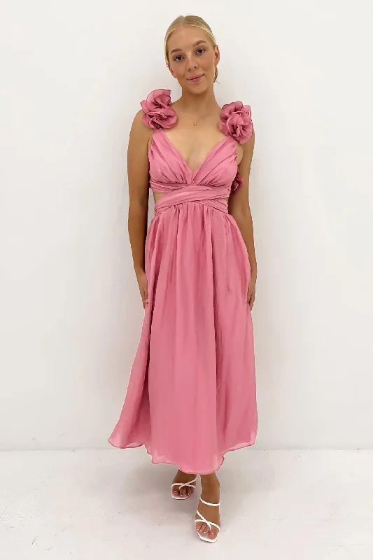 Faith Midi Dress Pink