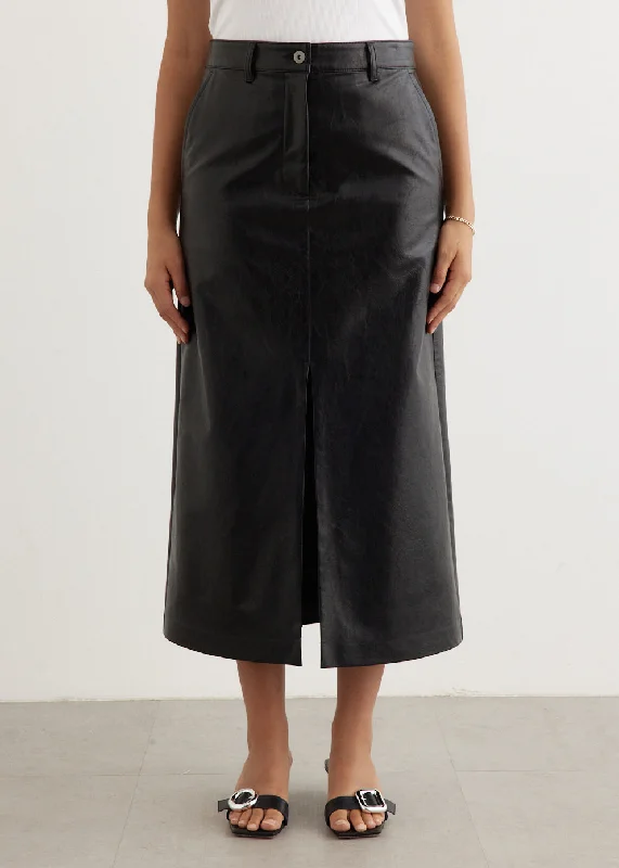 Foretell Vegan Leather Skirt