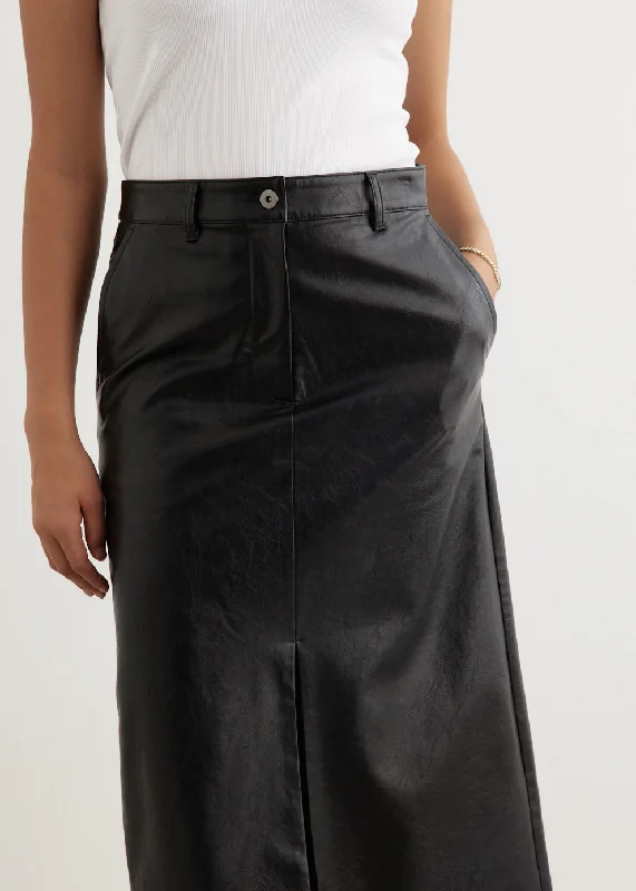 Foretell Vegan Leather Skirt