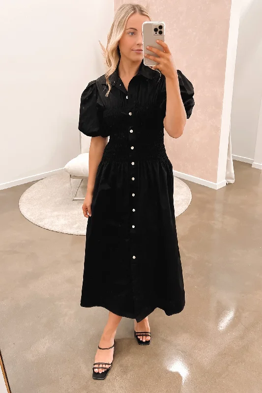 Imogen Midi Dress Black