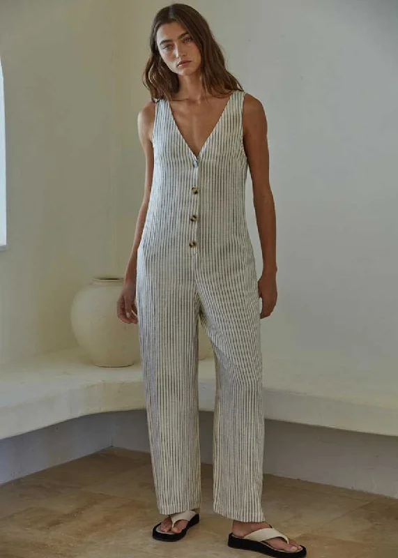 Lindsey Jumpsuit - Ivory & Black