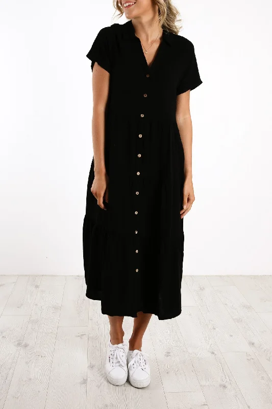 Little Paradise Midi Dress Black