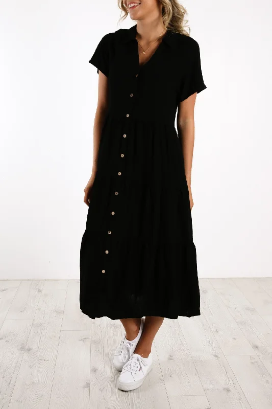 Little Paradise Midi Dress Black