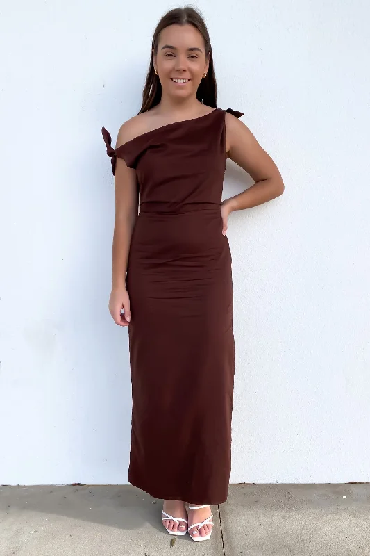 Neela Maxi Dress Chocolate