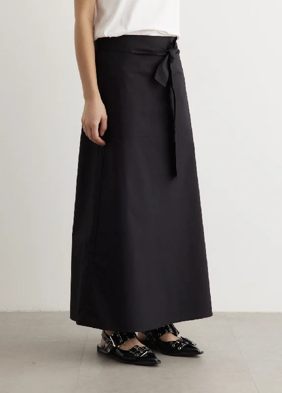 Tie Waist Cotton Skirt