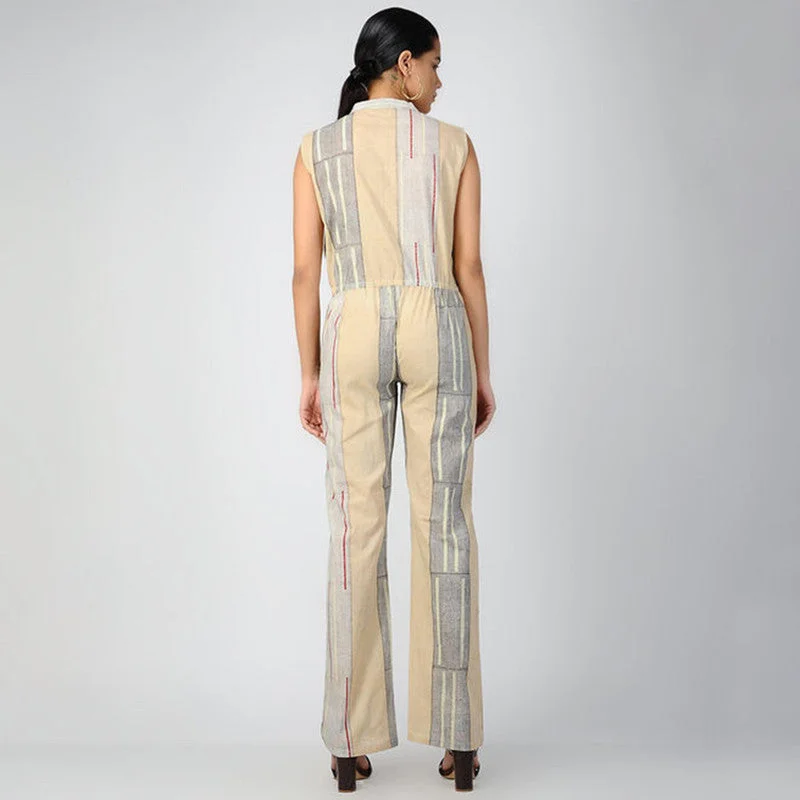 Cotton Sleeveless Jumpsuit | Multicolor