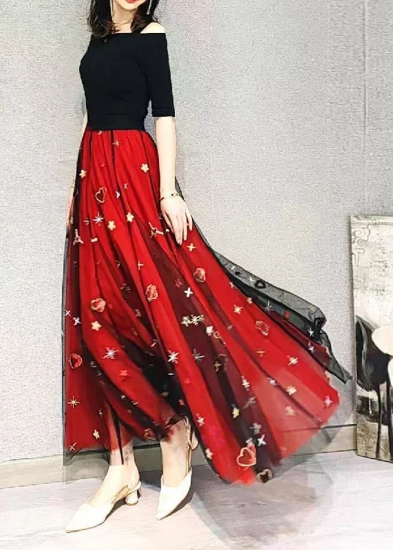 beautiful-red-heart-sequins-exra-large-hem-tulle-skirts-spring