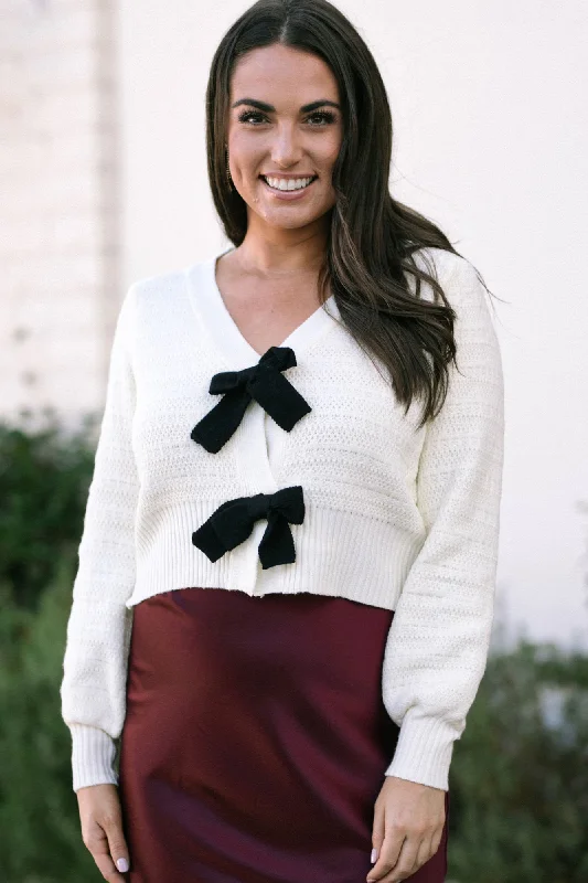 Breslin Bow Knit Cardigan