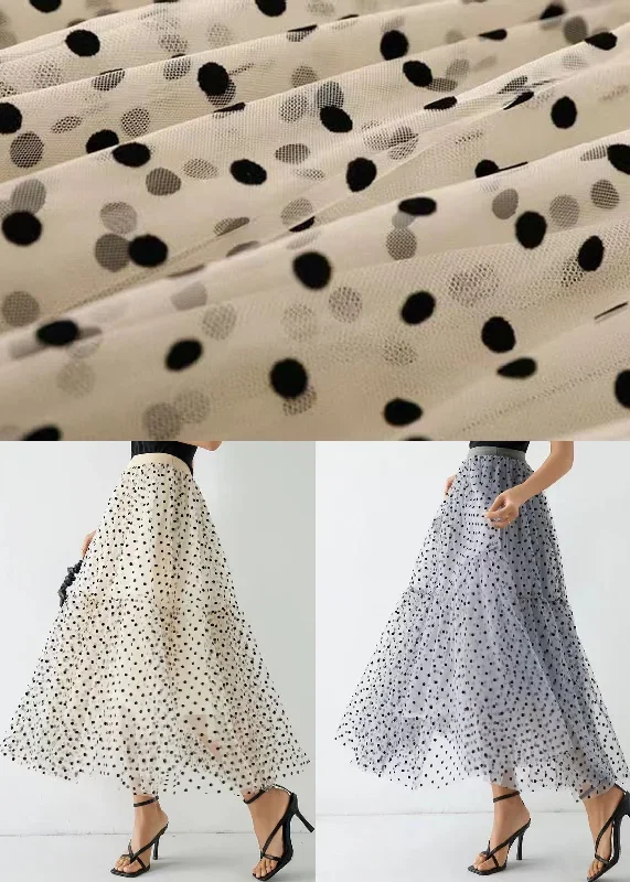 chic-grey-dot-wrinkled-patchwork-elastic-waist-tulle-skirt-spring