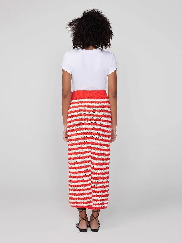 delphine-orange-stripe-crochet-knit-midi-skirt