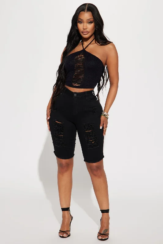 dirty-little-secret-distressed-bermuda-shorts-black