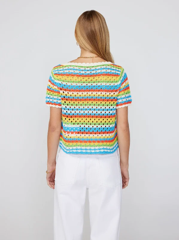 drew-blue-stripe-crochet-knit-short-sleeve-cardigan