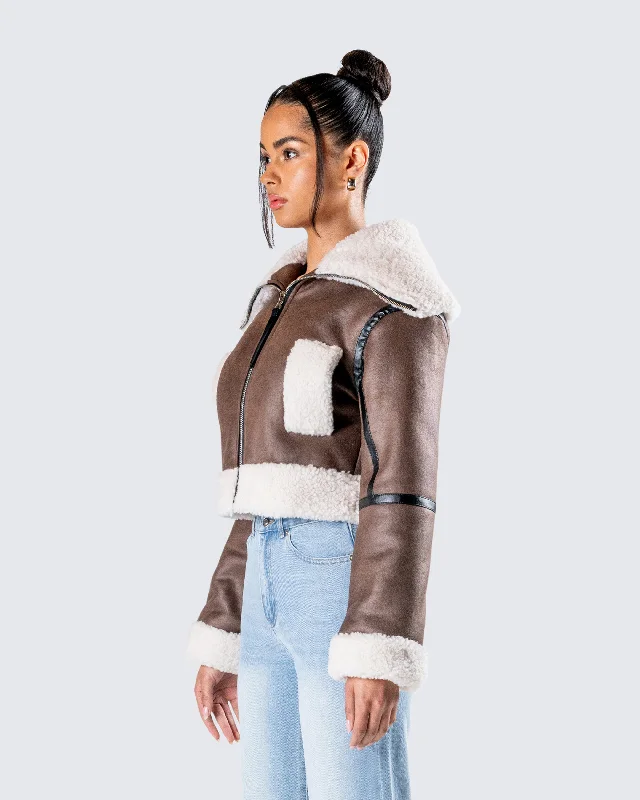 farah-brown-vegan-leather-bomber