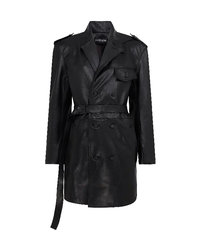 LEATHER TRENCH COAT