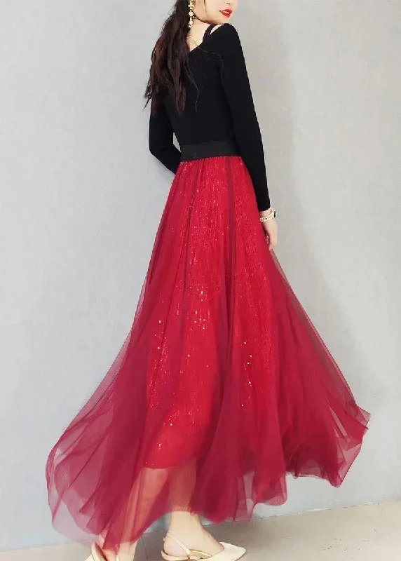 loose-red-sequins-exra-large-hem-tulle-skirts-spring