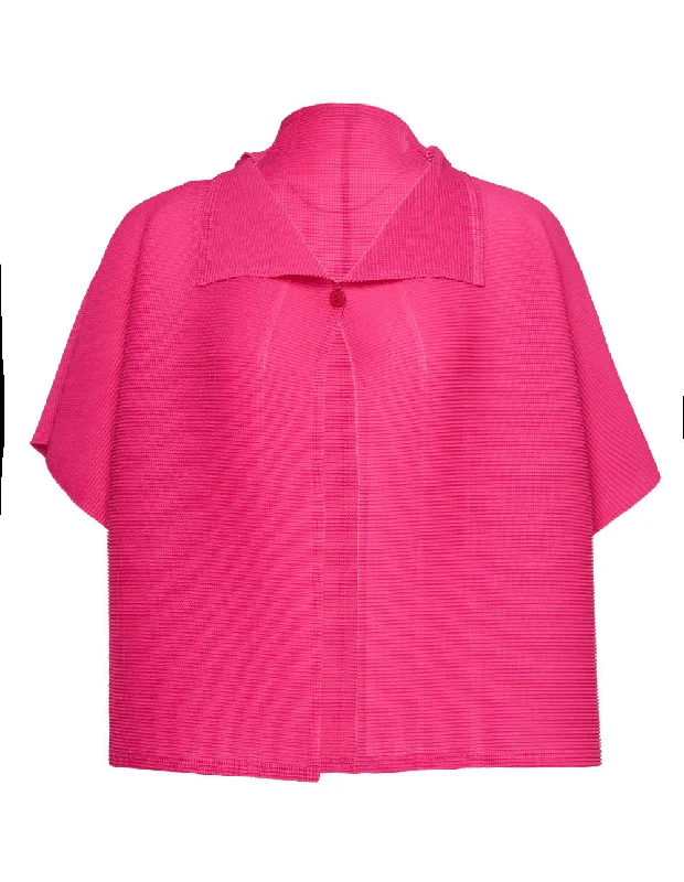 Square Stretch Pleats Cardigan