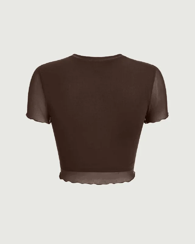 mesh-panel-short-sleeve-coco-brown-crop-top