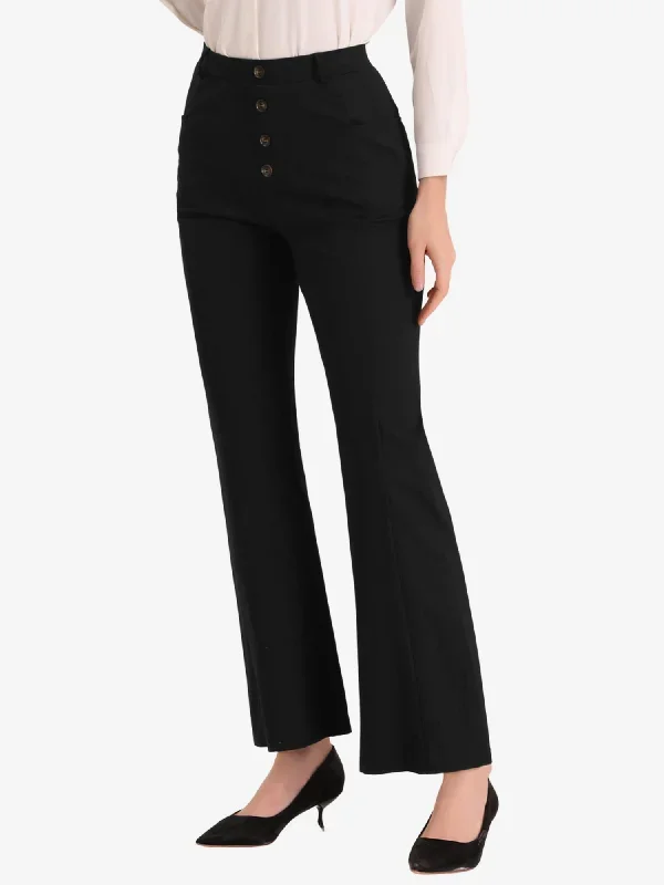 Belt Loops Stretchy Bootcut Dress Pants Slacks with Pockets