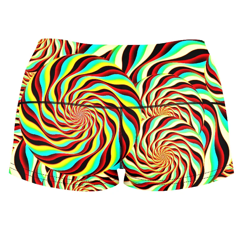 pineal-swirl-high-waisted-womens-shorts