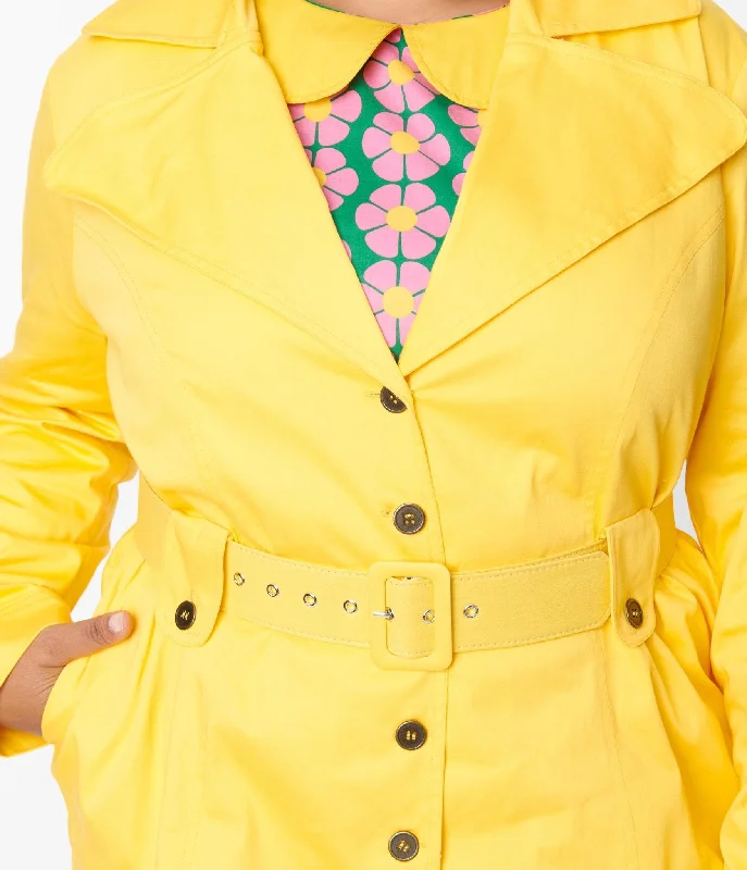 smak-parlour-plus-size-yellow-belted-trench-coat