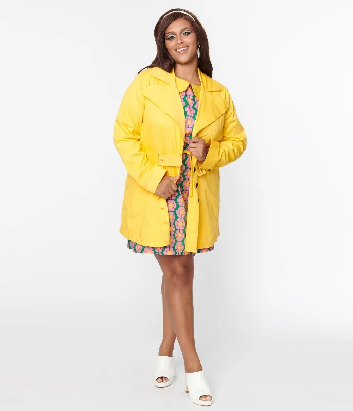 smak-parlour-plus-size-yellow-belted-trench-coat