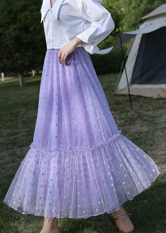 stylish-purple-dot-high-waist-tulle-skirts-summer