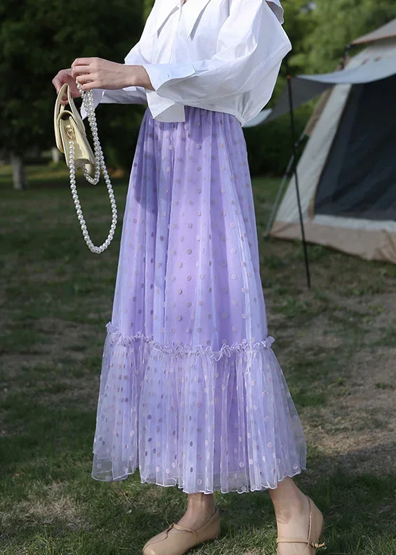 stylish-purple-dot-high-waist-tulle-skirts-summer