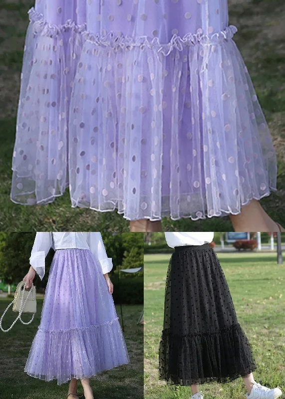 stylish-purple-dot-high-waist-tulle-skirts-summer