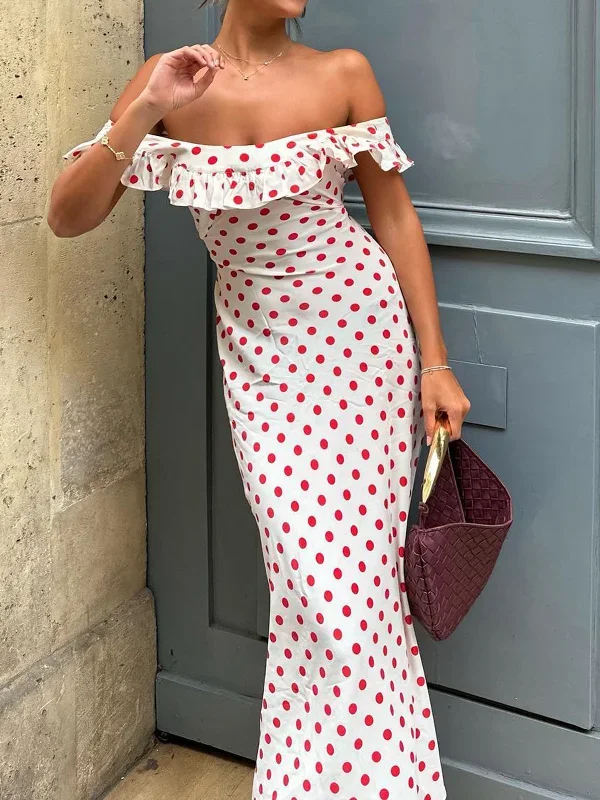 sweetie-polka-dot-ruffle-hem-off-shoulder-long-dress