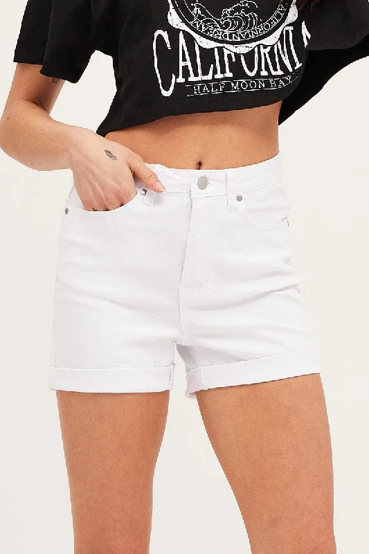 white-mid-rise-rolled-hem-skinny-denim-shorts-ds10223c-20j