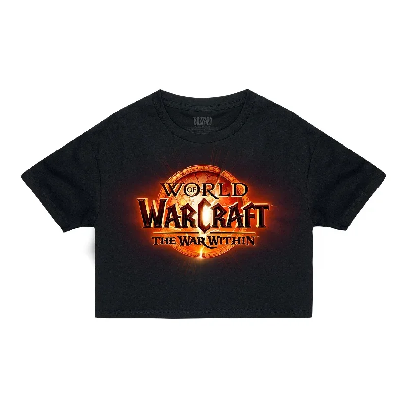 World of Warcraft: The War Within Women's Cropped Black T-Shirt